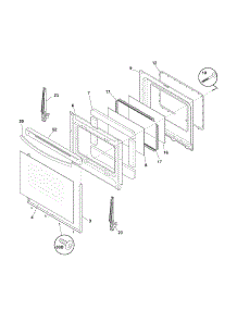 Door parts for Kenmore Range 790.92702011 (79092702011, 790 92702011) from AppliancePartsPros.com