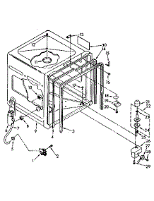 Tub parts for Kenmore Dishwasher 665.1778580 (6651778580, 665 1778580) from AppliancePartsPros.com