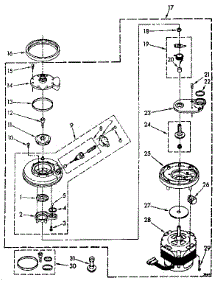 Pump And Motor parts for Kenmore Dishwasher 665.1778581 (6651778581, 665 1778581) from AppliancePartsPros.com