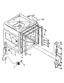 Tub Parts parts for Kenmore Dishwasher 665.1778581 (6651778581, 665 1778581) from AppliancePartsPros.com