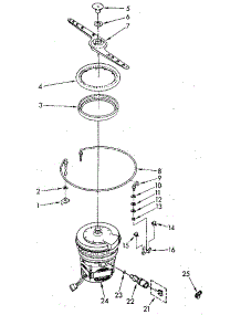 Heater, Pump And Lower Sprayarm parts for Kenmore Dishwasher 665.1778582 (6651778582, 665 1778582) from AppliancePartsPros.com