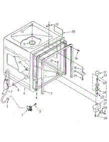 Tub parts for Kenmore Dishwasher 665.1778582 (6651778582, 665 1778582) from AppliancePartsPros.com