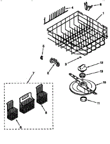 Lower Dishrack parts for Kenmore Dishwasher 665.17791790 (66517791790, 665 17791790) from AppliancePartsPros.com