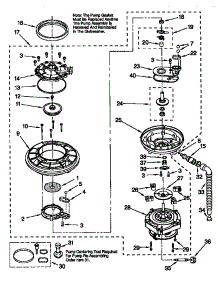 Pump And Motor parts for Kenmore Dishwasher 665.17791791 (66517791791, 665 17791791) from AppliancePartsPros.com