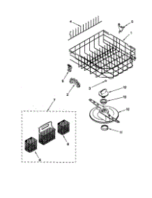 Lower Dishrack parts for Kenmore Dishwasher 665.17792990 (66517792990, 665 17792990) from AppliancePartsPros.com