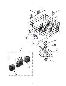 Lower Dishrack parts for Kenmore Dishwasher 665.17792992 (66517792992, 665 17792992) from AppliancePartsPros.com