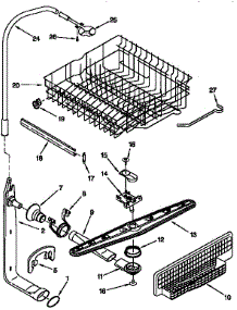 Upper Dishrack And Water Feed parts for Kenmore Dishwasher 665.17795790 (66517795790, 665 17795790) from AppliancePartsPros.com