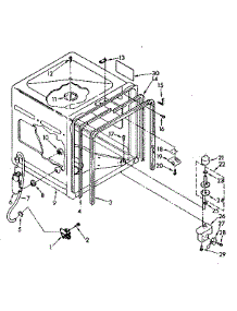 Tub parts for Kenmore Dishwasher 665.1779580 (6651779580, 665 1779580) from AppliancePartsPros.com