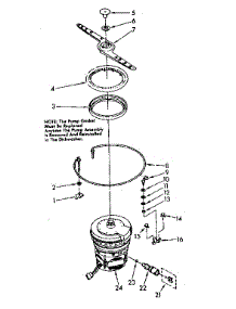 Heater, Pump And Lower Sprayarm parts for Kenmore Dishwasher 665.1779580 (6651779580, 665 1779580) from AppliancePartsPros.com