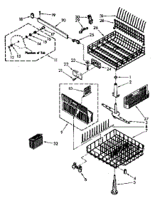 Dishrack parts for Kenmore Dishwasher 665.1779580 (6651779580, 665 1779580) from AppliancePartsPros.com