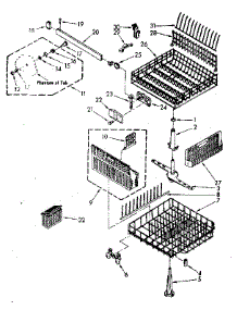 Dishrack Parts parts for Kenmore Dishwasher 665.1779581 (6651779581, 665 1779581) from AppliancePartsPros.com
