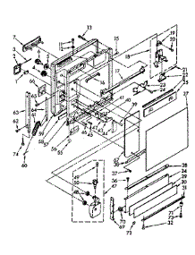 Door And Toe Panel Parts parts for Kenmore Dishwasher 665.1779581 (6651779581, 665 1779581) from AppliancePartsPros.com