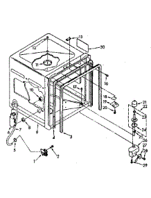 Tub Parts parts for Kenmore Dishwasher 665.1779581 (6651779581, 665 1779581) from AppliancePartsPros.com
