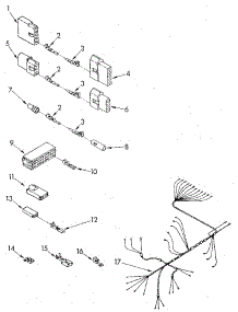 Wiring Harness parts for Kenmore Dishwasher 665.1779582 (6651779582, 665 1779582) from AppliancePartsPros.com