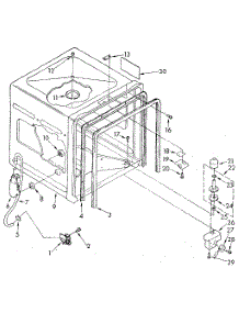 Tub parts for Kenmore Dishwasher 665.1779582 (6651779582, 665 1779582) from AppliancePartsPros.com