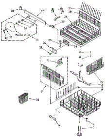 Dishrack parts for Kenmore Dishwasher 665.1779583 (6651779583, 665 1779583) from AppliancePartsPros.com