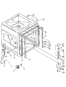 Tub parts for Kenmore Dishwasher 665.1779583 (6651779583, 665 1779583) from AppliancePartsPros.com