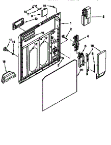 Inner Door parts for Kenmore Dishwasher 665.17798790 (66517798790, 665 17798790) from AppliancePartsPros.com