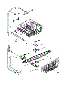 Upper Dishrack And Water Feed parts for Kenmore Dishwasher 665.17799990 (66517799990, 665 17799990) from AppliancePartsPros.com