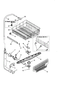 Upper Dishrack And Water Feed parts for Kenmore Dishwasher 665.17801890 (66517801890, 665 17801890) from AppliancePartsPros.com