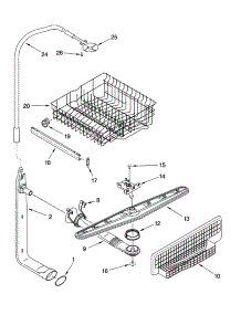Upper Dishrack And Water Feed Parts parts for Kenmore Dishwasher 665.17822000 (66517822000, 665 17822000) from AppliancePartsPros.com
