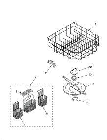 Lower Dishrack Parts parts for Kenmore Dishwasher 665.17822001 (66517822001, 665 17822001) from AppliancePartsPros.com