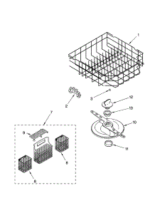 Lower Dishrack Parts parts for Kenmore Dishwasher 665.17827000 (66517827000, 665 17827000) from AppliancePartsPros.com