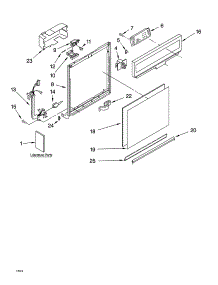 Frame And Console Parts parts for Kenmore Dishwasher 665.17829000 (66517829000, 665 17829000) from AppliancePartsPros.com