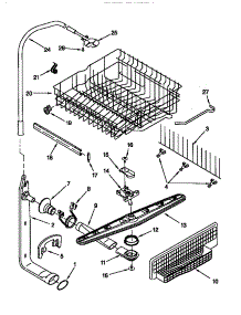 Upper Dishrack And Water Feed parts for Kenmore Dishwasher 665.17839790 (66517839790, 665 17839790) from AppliancePartsPros.com