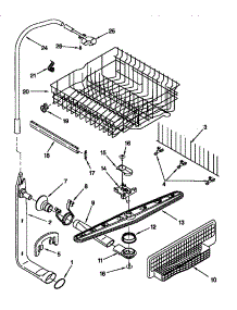 Upper Dishrack And Water Feed parts for Kenmore Dishwasher 665.17839791 (66517839791, 665 17839791) from AppliancePartsPros.com