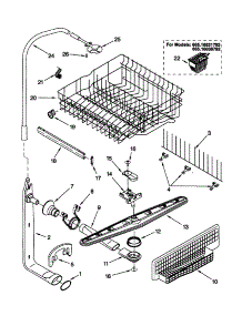Upper Dishrack And Water Feed parts for Kenmore Dishwasher 665.17839792 (66517839792, 665 17839792) from AppliancePartsPros.com