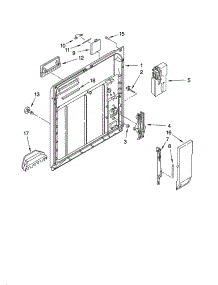 Inner Door Parts parts for Kenmore Dishwasher 665.17842400 (66517842400, 665 17842400) from AppliancePartsPros.com