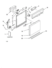 Frame And Console Parts parts for Kenmore Dishwasher 665.17842401 (66517842401, 665 17842401) from AppliancePartsPros.com