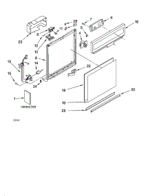 Frame And Console Parts parts for Kenmore Dishwasher 665.17849400 (66517849400, 665 17849400) from AppliancePartsPros.com