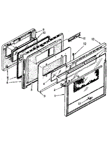 Door Parts parts for Kenmore Range 665.4098890 (6654098890, 665 4098890) from AppliancePartsPros.com