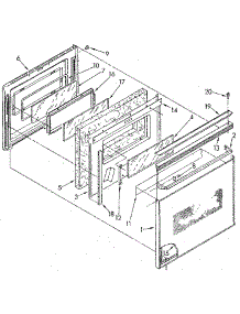 Door parts for Kenmore Wall Oven 665.4098911 (6654098911, 665 4098911) from AppliancePartsPros.com