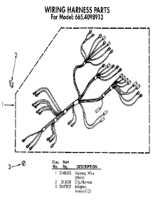 Wiring Harness parts for Kenmore Wall Oven 665.4098913 (6654098913, 665 4098913) from AppliancePartsPros.com