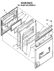Door parts for Kenmore Wall Oven 665.4098914 (6654098914, 665 4098914) from AppliancePartsPros.com