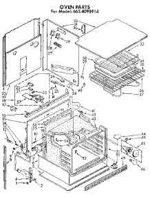 Oven parts for Kenmore Wall Oven 665.4098914 (6654098914, 665 4098914) from AppliancePartsPros.com