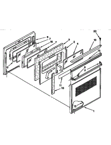 Door Parts parts for Kenmore Range 665.4098915 (6654098915, 665 4098915) from AppliancePartsPros.com