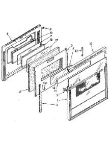 Door parts for Kenmore Wall Oven 665.4098990 (6654098990, 665 4098990) from AppliancePartsPros.com