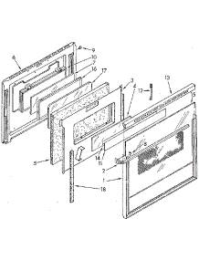 Door parts for Kenmore Wall Oven 665.4098991 (6654098991, 665 4098991) from AppliancePartsPros.com