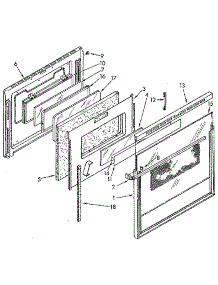 Door parts for Kenmore Wall Oven 665.4098992 (6654098992, 665 4098992) from AppliancePartsPros.com