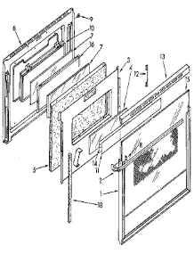 Door parts for Kenmore Wall Oven 665.4098993 (6654098993, 665 4098993) from AppliancePartsPros.com