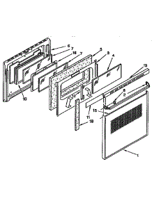 Door Parts parts for Kenmore Range 665.4098995 (6654098995, 665 4098995) from AppliancePartsPros.com