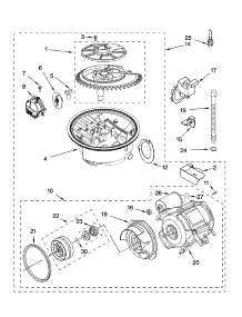Pump And Motor Parts parts for Kenmore Dishwasher 665.16054402 (66516054402, 665 16054402) from AppliancePartsPros.com