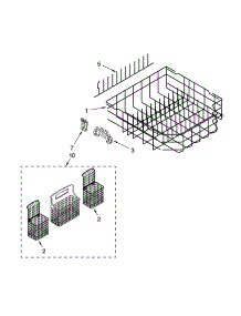 Lower Rack Parts, Optional Parts (Not Included) parts for Kenmore Dishwasher 665.16059402 (66516059402, 665 16059402) from AppliancePartsPros.com