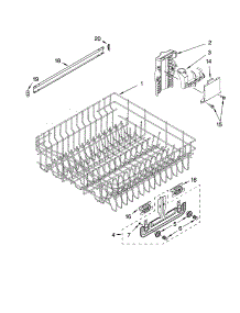 Upper Rack And Track Parts parts for Kenmore Dishwasher 665.16223500 (66516223500, 665 16223500) from AppliancePartsPros.com