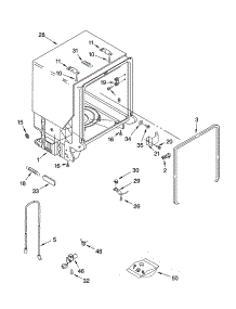 Tub And Frame Parts parts for Kenmore Dishwasher 665.16229500 (66516229500, 665 16229500) from AppliancePartsPros.com