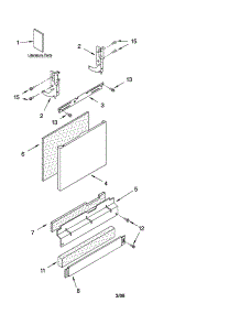 Door And Panel Parts parts for Kenmore Dishwasher 665.16263400 (66516263400, 665 16263400) from AppliancePartsPros.com